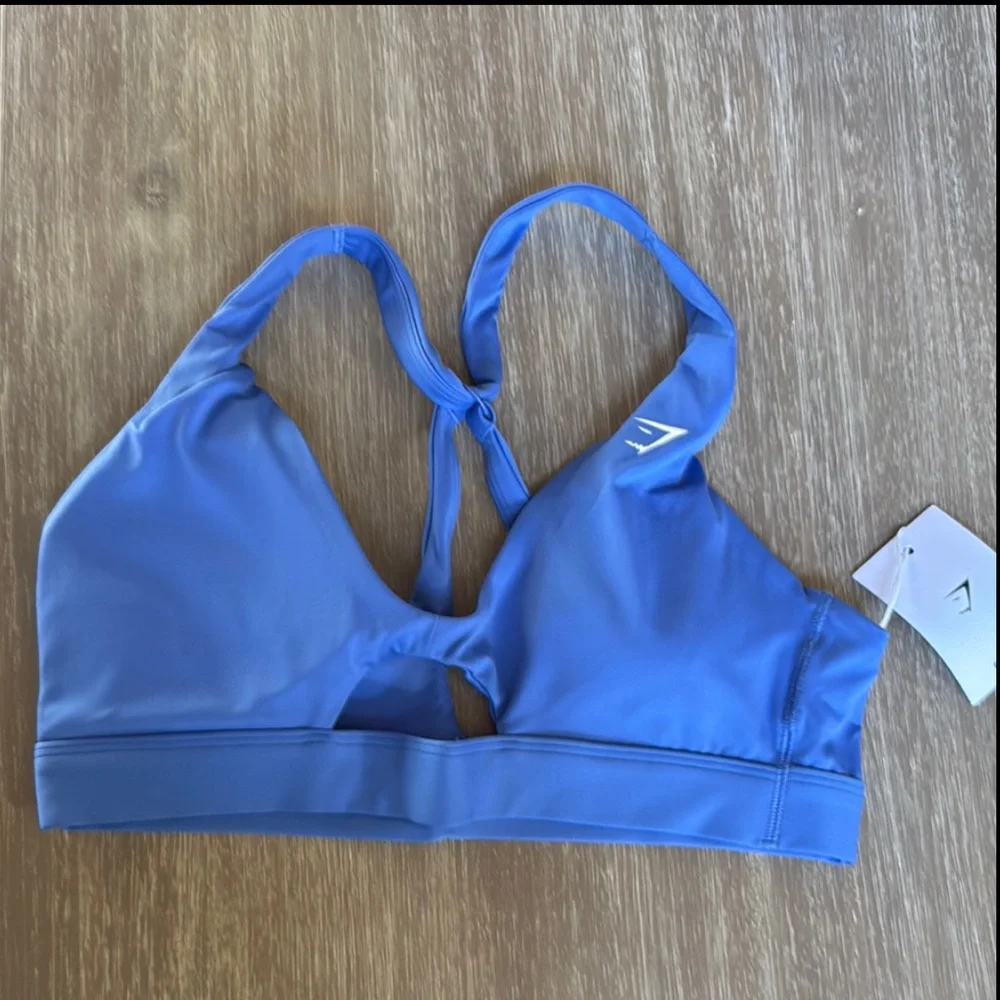 Gymshark Peek A Boo Sports Bra Size XL Blue NWT in packaging_6
